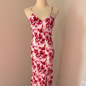 a new day Red & Pink Floral Maxi Slip Dress